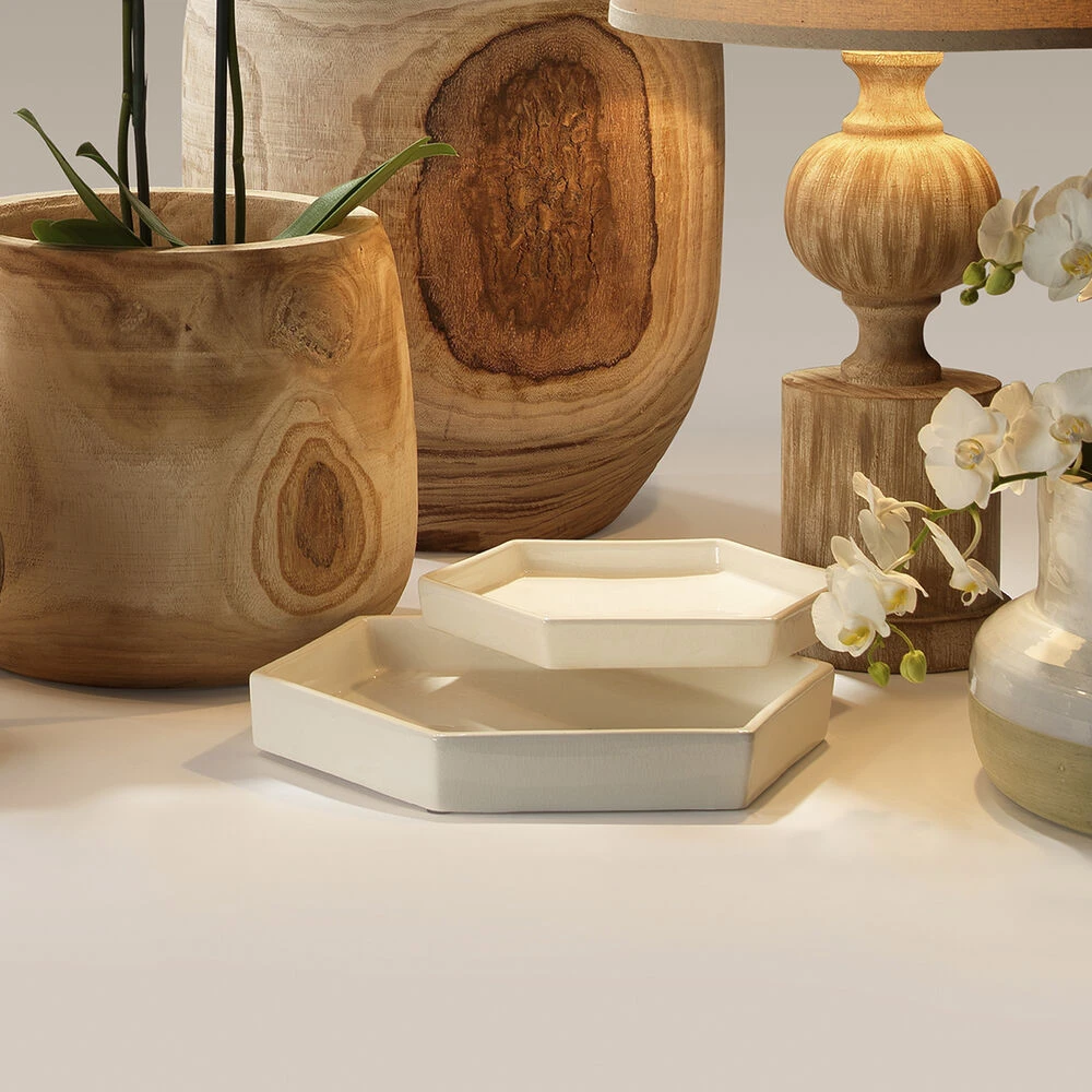 Porto White Ceramic Tray 3 Porto White Ceramic Tray - Image 3