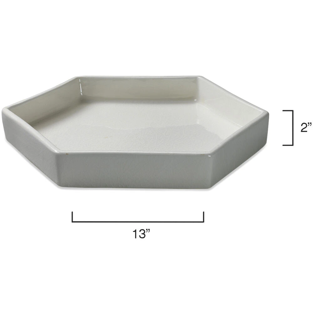 Porto White Ceramic Tray 4 Porto White Ceramic Tray - Image 4