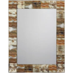 Ranch Dressing 36 X 28 Inch Natural Faux Horn Mirror