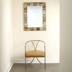 Ranch Dressing 36 X 28 Inch Natural Faux Horn Mirror -Outlet Jamie Aura Store 7rect mdfho 5