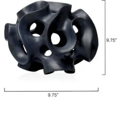 Ribbon Black Decorative Sphere -Outlet Jamie Aura Store 7ribb spbk 2