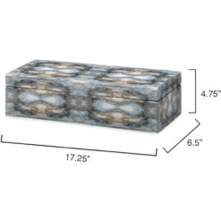 Rorschach 17 X 7 Inch Indigo Blue Lacquer Long Box -Outlet Jamie Aura Store 7rors lobxin 2