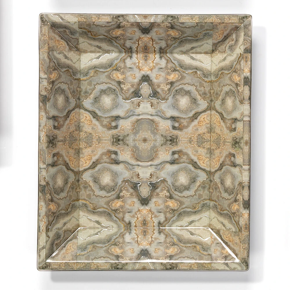 Rorschach Grey & Cream Lacquer Tray 5 Rorschach Grey & Cream Lacquer Tray - Image 5