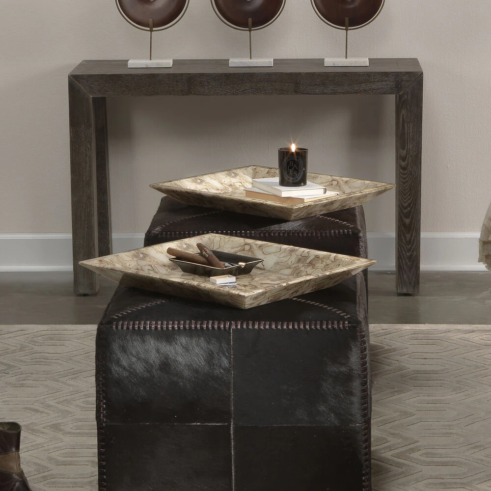 Rorschach Grey & Cream Lacquer Tray 3 Rorschach Grey & Cream Lacquer Tray - Image 3