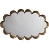 Scalloped 36 X 23 Inch Antique Brass Mirror