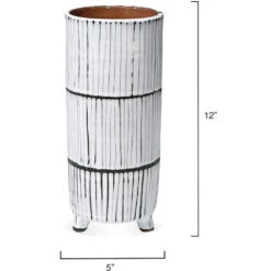 Striae 12 X 5 Inch Vessels, Set Of 3 14 Striae 12 X 5 Inch Vessels, Set Of 3 -Outlet Jamie Aura Store 7stri vecr 4