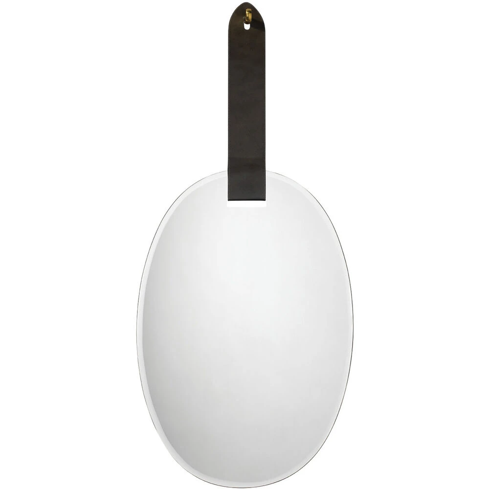 Tether 49 X 32 Inch Charcoal Grey W/ Antique Brass Decorative Knob Wall Mirror 1 Tether 49 X 32 Inch Charcoal Grey W/ Antique Brass Decorative Knob Wall Mirror