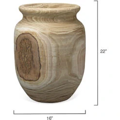 Topanga 22 X 16 Inch Wooden Vase -Outlet Jamie Aura Store 7topa vawd 2