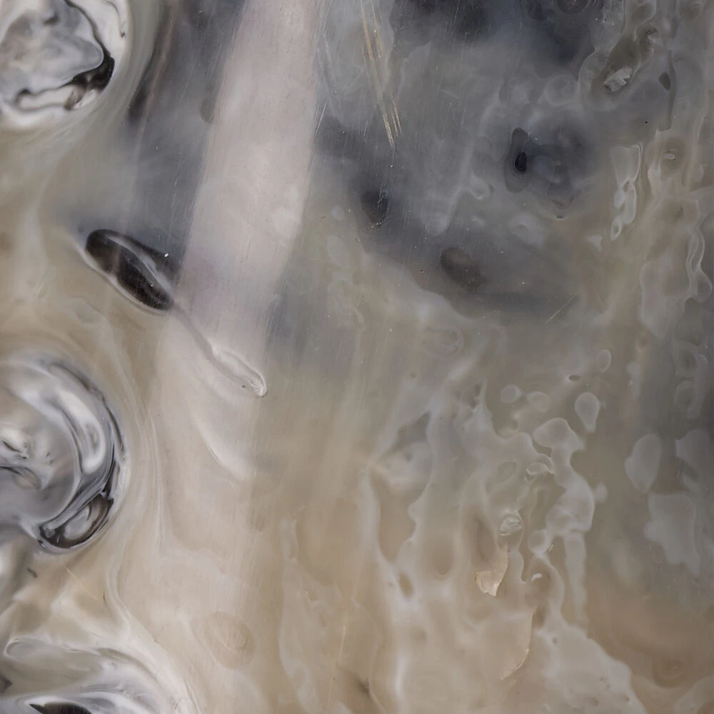 Varigated Horn Swirled Cream And Black And Grey Resin Decorative Objects, Set Of 3 4 Varigated Horn Swirled Cream And Black And Grey Resin Decorative Objects, Set Of 3 - Image 4