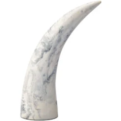 Varigated Horn Swirled Cream And Black And Grey Resin Decorative Objects, Set Of 3 14 Varigated Horn Swirled Cream And Black And Grey Resin Decorative Objects, Set Of 3 -Outlet Jamie Aura Store 7vari obgr 6