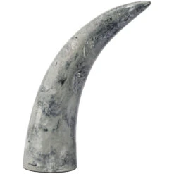 Varigated Horn Swirled Cream And Black And Grey Resin Decorative Objects, Set Of 3 15 Varigated Horn Swirled Cream And Black And Grey Resin Decorative Objects, Set Of 3 -Outlet Jamie Aura Store 7vari obgr 7