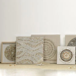 Waiki Off White Shell Wall Art -Outlet Jamie Aura Store 8waik wacr 7