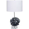 Anya 26 Inch 150.00 Watt Black And Clear Table Lamp Portable Light