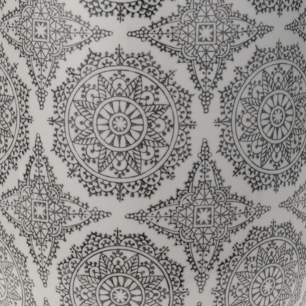 Beatrice 28 Inch 150.00 Watt Grey Patterned Ceramic Table Lamp Portable Light 2 Beatrice 28 Inch 150.00 Watt Grey Patterned Ceramic Table Lamp Portable Light - Image 2