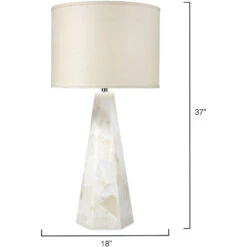 Borealis 37 Inch 150.00 Watt Alabaster Table Lamp Portable Light, Hexagon -Outlet Jamie Aura Store 9borehexalab 5 1