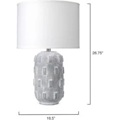 Boulder 27 Inch 150.00 Watt Grey Table Lamp Portable Light -Outlet Jamie Aura Store 9boulgrd131c 5