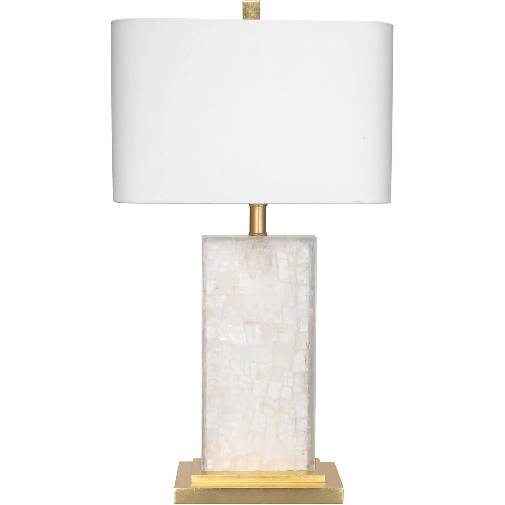 Caesar 27 Inch 100.00 Watt White & Gold Leaf Table Lamp Portable Light 1 Caesar 27 Inch 100.00 Watt White & Gold Leaf Table Lamp Portable Light