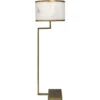 Corso 54 Inch 60.00 Watt White & Antique Brass Floor Lamp Portable Light