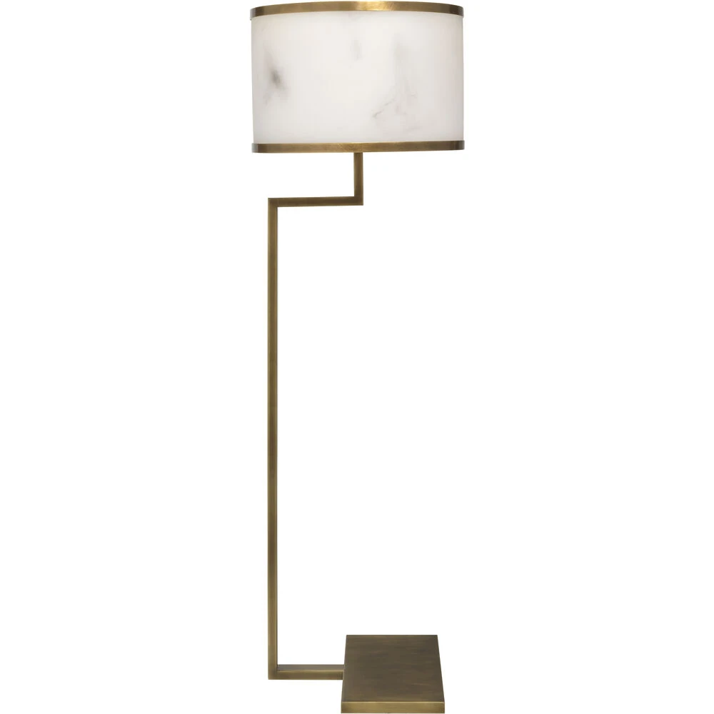 Corso 54 Inch 60.00 Watt White & Antique Brass Floor Lamp Portable Light 1 Corso 54 Inch 60.00 Watt White & Antique Brass Floor Lamp Portable Light
