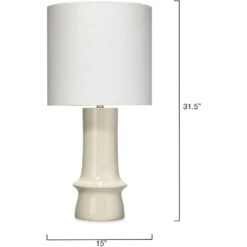 Crest 31.5 Inch 150.00 Watt Eggshell Ceramic Table Lamp Portable Light -Outlet Jamie Aura Store 9cresttlegg 2