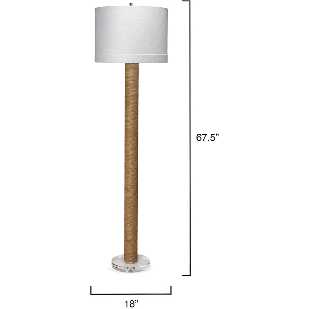 Cylinder 68 Inch 150.00 Watt Natural Floor Lamp Portable Light 3 Cylinder 68 Inch 150.00 Watt Natural Floor Lamp Portable Light - Image 3