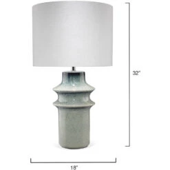 Cymbals 32 Inch 150.00 Watt Blue Reactive Glaze Table Lamp Portable Light 5 Cymbals 32 Inch 150.00 Watt Blue Reactive Glaze Table Lamp Portable Light -Outlet Jamie Aura Store 9cymbtlblue 5