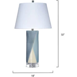Diamond 18 Inch 100.00 Watt Blue And Cream Table Lamp Portable Light 7 Diamond 18 Inch 100.00 Watt Blue And Cream Table Lamp Portable Light -Outlet Jamie Aura Store 9diamondtlbl 2