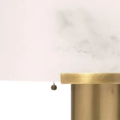 Elancourt 23 Inch 40.00 Watt White & Antique Brass Table Lamp Portable Light 7 Elancourt 23 Inch 40.00 Watt White & Antique Brass Table Lamp Portable Light -Outlet Jamie Aura Store 9elantlwhab 7