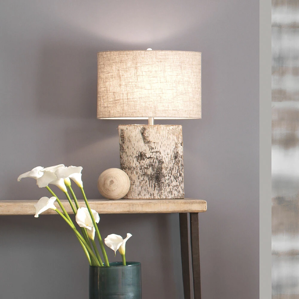 Forrester 26 Inch 150.00 Watt Birch Veneer Table Lamp Portable Light 3 Forrester 26 Inch 150.00 Watt Birch Veneer Table Lamp Portable Light - Image 3