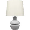 Foundation 22 Inch 100.00 Watt Matte Frosted Grey Ceramic Table Lamp Portable Light