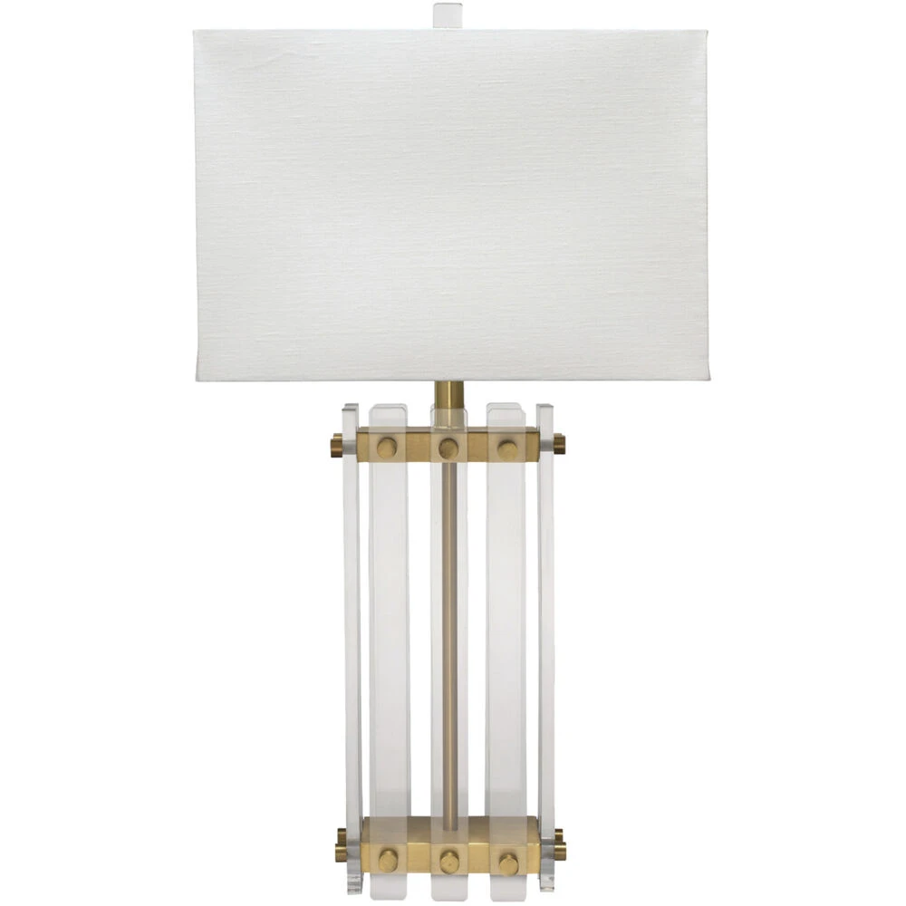 Grammercy 28 Inch 150.00 Watt Acrylic & Antique Brass Table Lamp Portable Light 1 Grammercy 28 Inch 150.00 Watt Acrylic & Antique Brass Table Lamp Portable Light