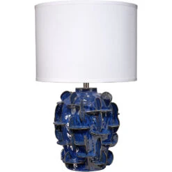 Helios 30.5 Inch 150.00 Watt Cobalt Blue Table Lamp Portable Light
