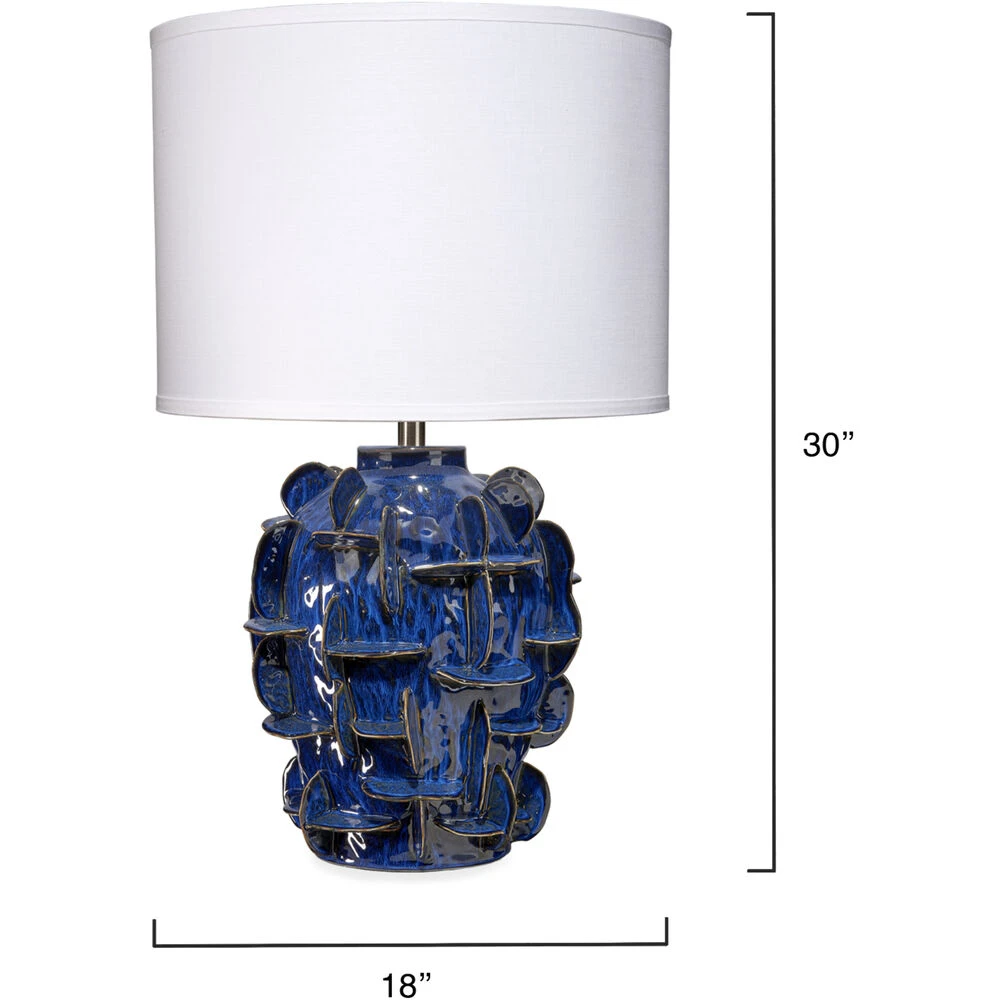 Helios 30.5 Inch 150.00 Watt Cobalt Blue Table Lamp Portable Light 3 Helios 30.5 Inch 150.00 Watt Cobalt Blue Table Lamp Portable Light - Image 3