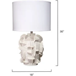Helios 30.5 Inch 150.00 Watt White Table Lamp Portable Light -Outlet Jamie Aura Store 9heliostlwh 2