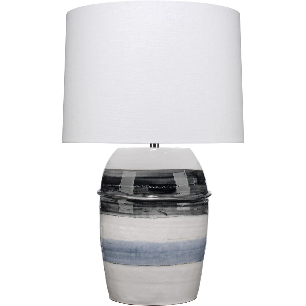 Horizon Striped 32 Inch 150.00 Watt Grey / Black / White Ceramic Table Lamp Portable Light 1 Horizon Striped 32 Inch 150.00 Watt Grey / Black / White Ceramic Table Lamp Portable Light
