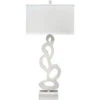 Ivy 34 Inch 150 Watt White Plaster Table Lamp Portable Light