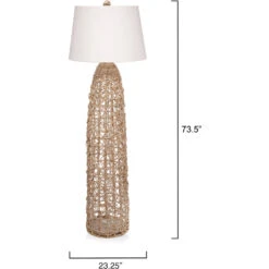 Kauai 73.5 Inch 150.00 Watt Natural Floor Lamp Portable Light -Outlet Jamie Aura Store 9kauifloorna 2