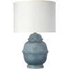 Kaya 26 Inch 150.00 Watt Blue Ceramic Table Lamp Portable Light