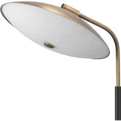 Marvin 20 Inch 7.00 Watt Brushed Brass & Matte Black Desk Lamp Portable Light -Outlet Jamie Aura Store 9marvintlbk 7