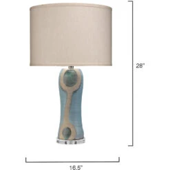 Maryln 28 Inch 150.00 Watt Blue / Black / Natural Table Lamp Portable Light -Outlet Jamie Aura Store 9marylntlbl 5