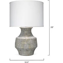 Masonry 27 Inch 150.00 Watt Grey Ceramic Table Lamp Portable Light -Outlet Jamie Aura Store 9masogrd131c 2