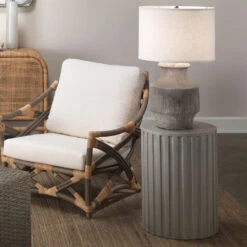 Masonry 27 Inch 150.00 Watt Grey Ceramic Table Lamp Portable Light -Outlet Jamie Aura Store 9masogrd131c 5