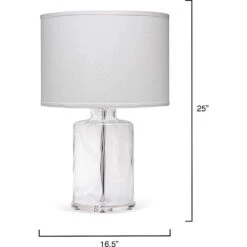 Napa 25 Inch 150.00 Watt Clear Table Lamp Portable Light -Outlet Jamie Aura Store 9napacld131c 5