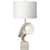 Obscure 35 Inch 150.00 Watt White Polyresin Table Lamp Portable Light