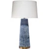 Pleated 32.25 Inch 150.00 Watt Cornflower Blue Table Lamp Portable Light