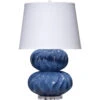Pricilla 25 Inch 150.00 Watt Navy Blue Double Gourd Table Lamp Portable Light