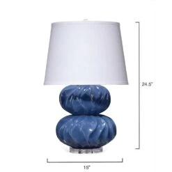 Pricilla 25 Inch 150.00 Watt Navy Blue Double Gourd Table Lamp Portable Light 6 Pricilla 25 Inch 150.00 Watt Navy Blue Double Gourd Table Lamp Portable Light -Outlet Jamie Aura Store 9pricillanv 2