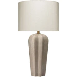 Regal 31 Inch 150.00 Watt Grey Cement Table Lamp Portable Light