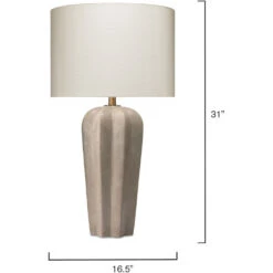 Regal 31 Inch 150.00 Watt Grey Cement Table Lamp Portable Light -Outlet Jamie Aura Store 9regaltlgr 2