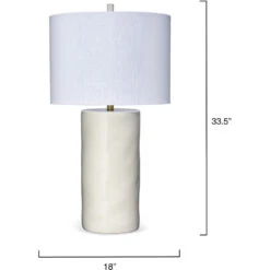 Undertow 33.5 Inch 150.00 Watt Cream Table Lamp Portable Light -Outlet Jamie Aura Store 9undertotlcr 2